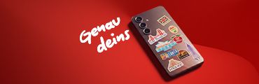 Genau Deins. Handyrückseite mit Sticker
