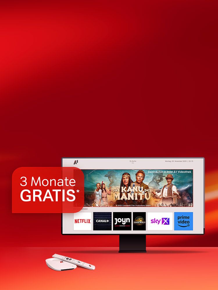 Fernseher-Gerät mit Streaming-Apps und Werbeaktion: 3 Monate gratis. Verweis auf Angebotsbedingungen.