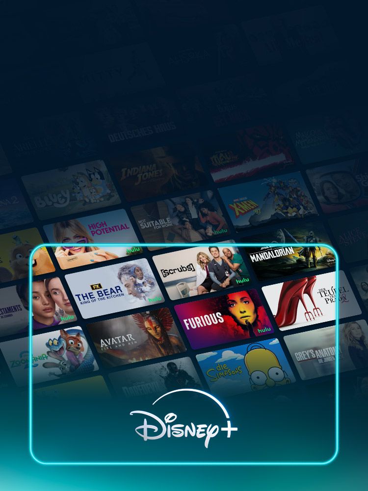 Disney+ Content Wall mit Highlights