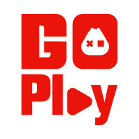Rotes GoPlay Logo auf weißem Hintergrund